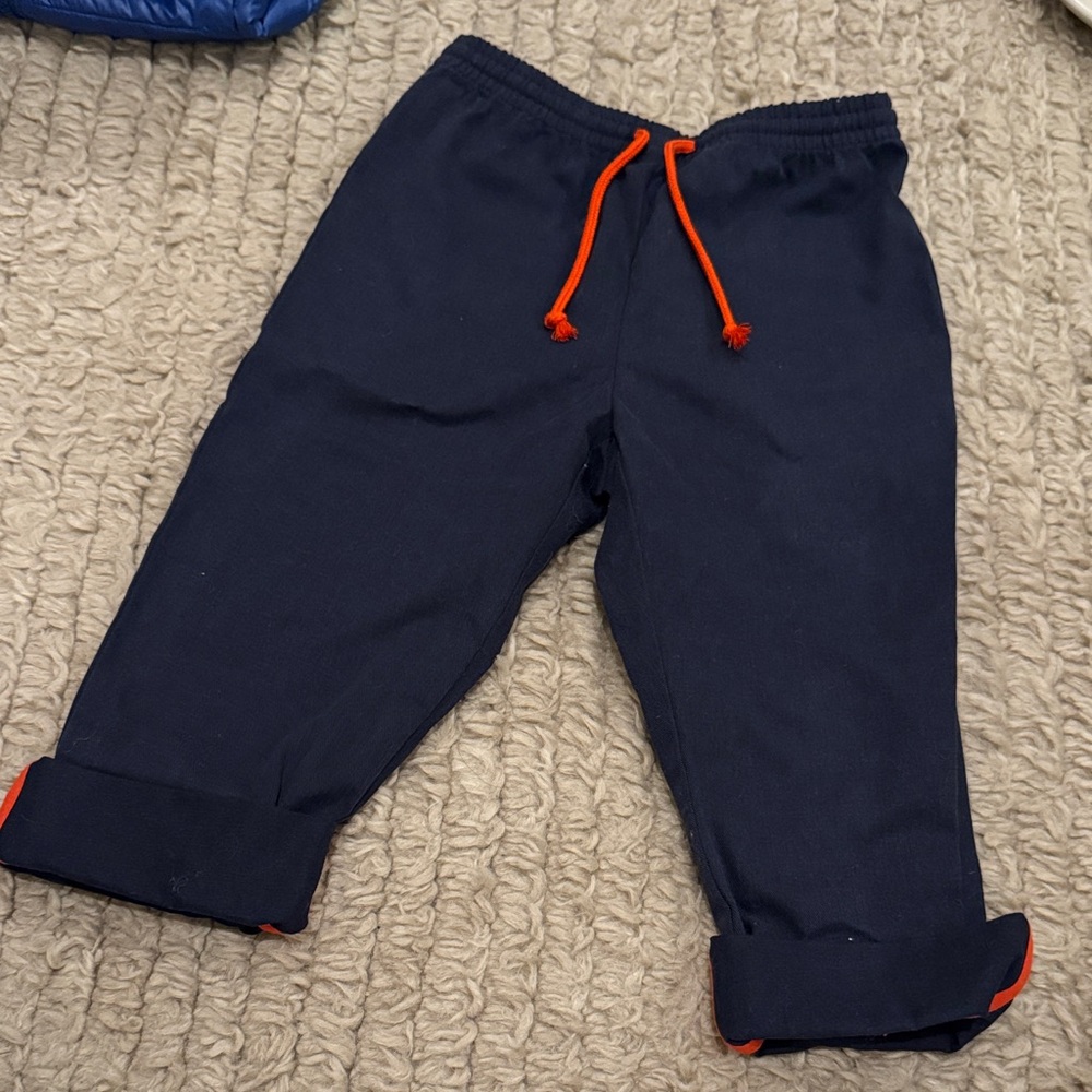 Kids Navy chino pants with Red Drawstring size 4t never been worn!!
